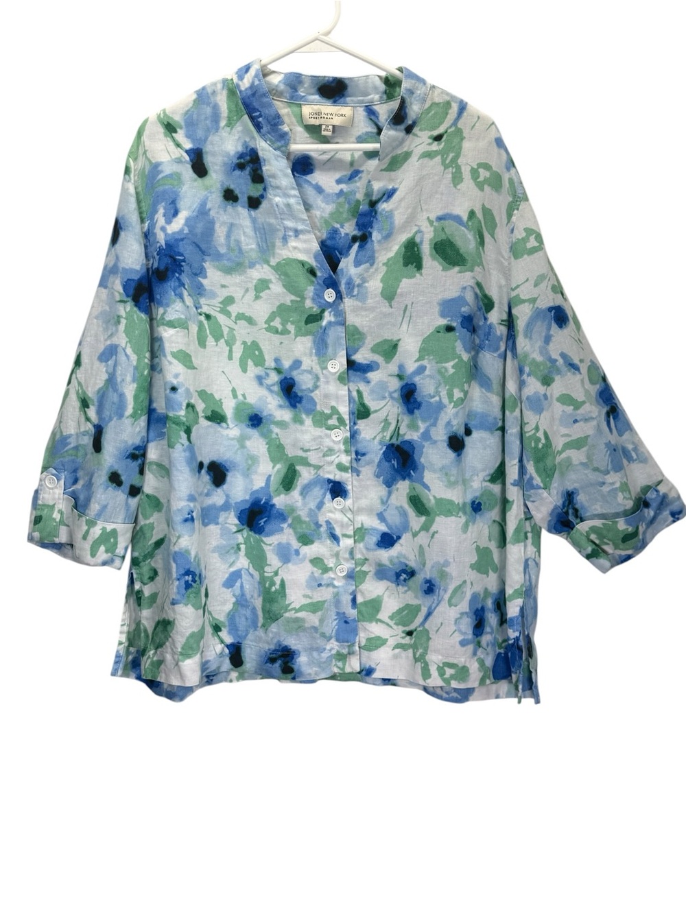 Jones New York Linen Blue Floral  Top
Size 2X - Picture 12 of 12